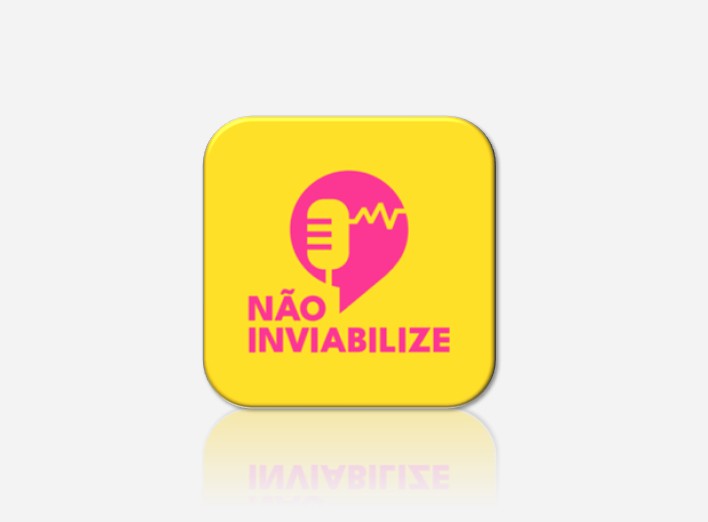 Não inviabilize logo com escrito rosa - Imã
